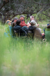 Braden Gunem's image of our group engaging in conversation