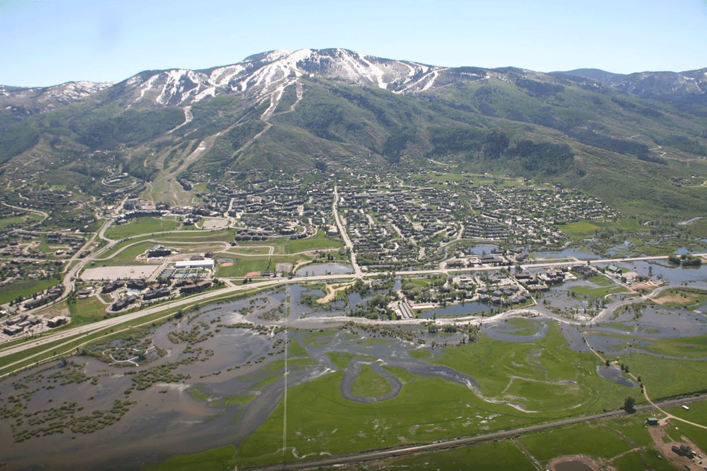 Yampa River flooding in Steamboat Springs