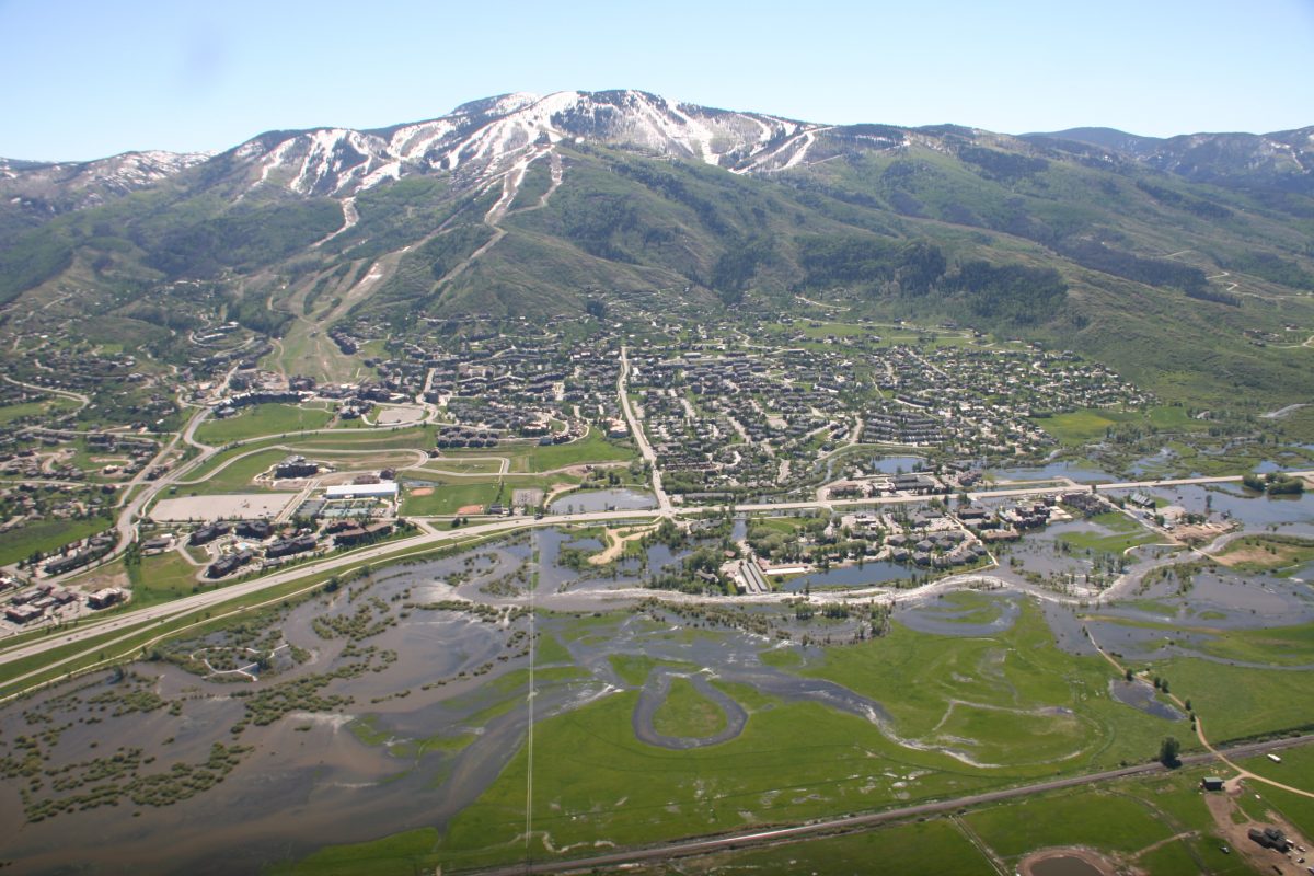 Yampa River Flooding in Steamboat Springs, Colorado