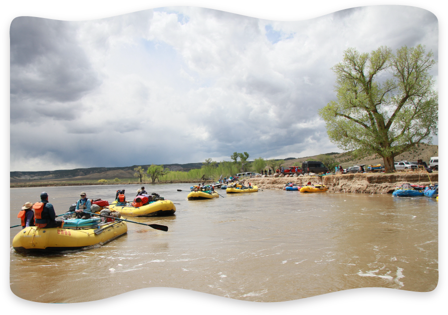 Rafts on the Yampa for the Yampa River Awareness Project